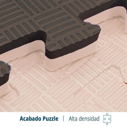Artatami® Tatami Puzzle 1x1x40 mm Marron - Beige Pack Ahorro【30 Unidades】 Alta Densidad EVA – Judo, BJJ, MMA y Lucha_3
