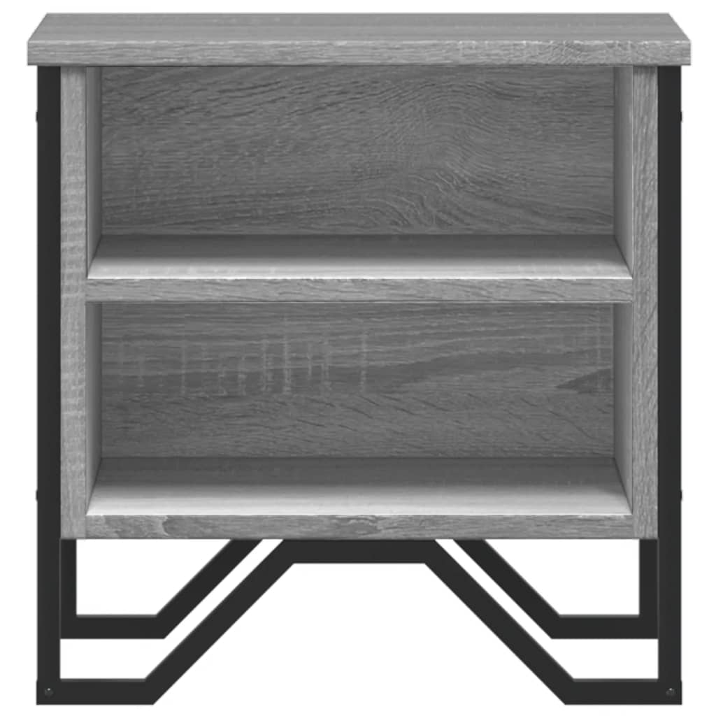 Mesitas De Noche 2 Uds Madera Ingeniería Gris Sonoma 40x30x40cm_3