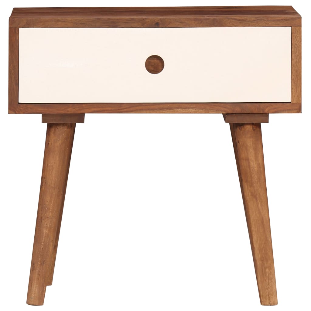 Mesita De Noche De Madera Maciza De Sheesham 45x30x45 Cm_0
