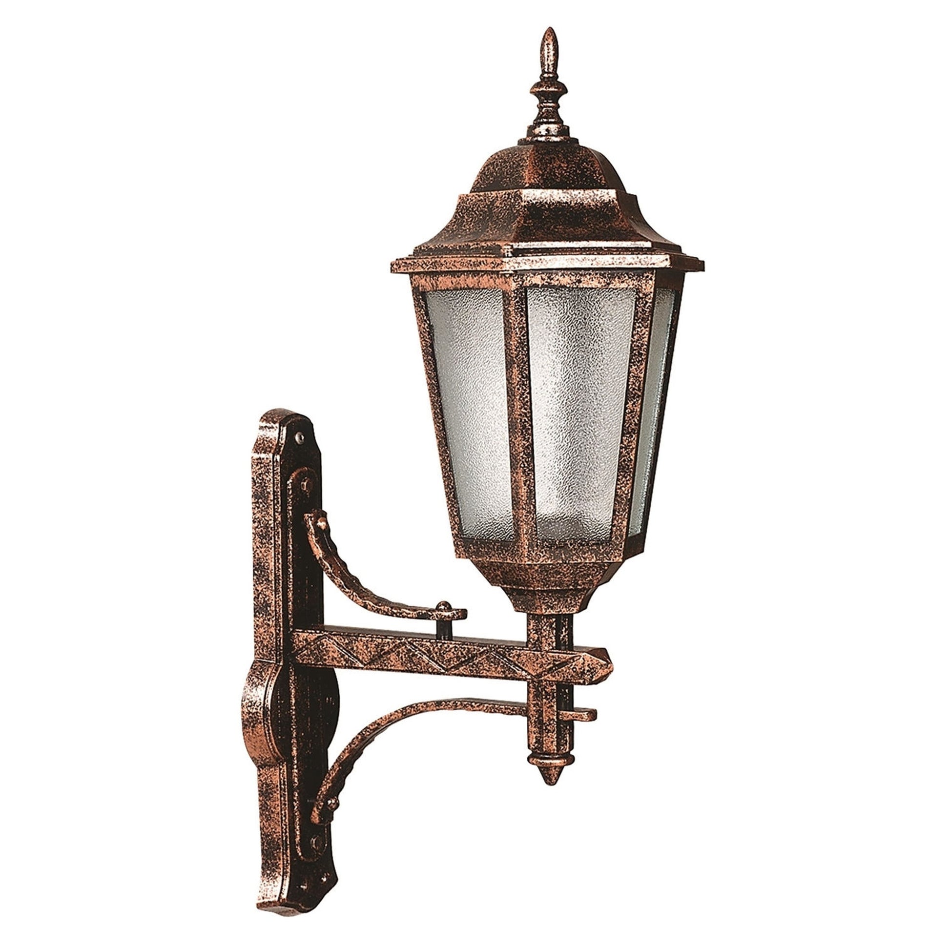 Aplique De Pared Para Exterior, Abs , Marrón, 30x23x70, Casquillo E 27 Max 60 W_0