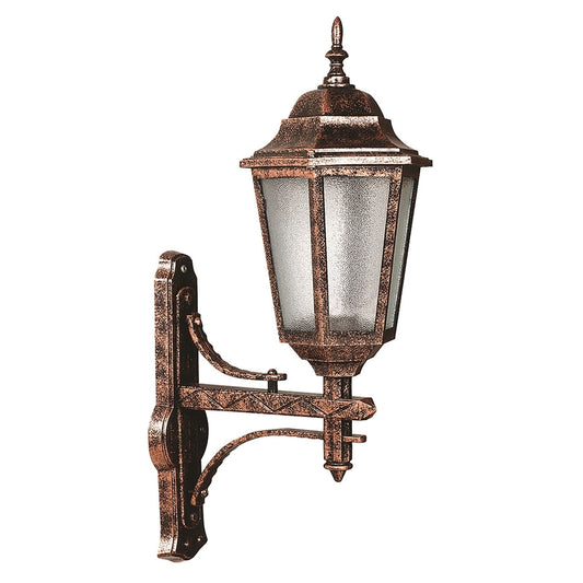 Aplique De Pared Para Exterior, Abs , Marrón, 30x23x70, Casquillo E 27 Max 60 W_0