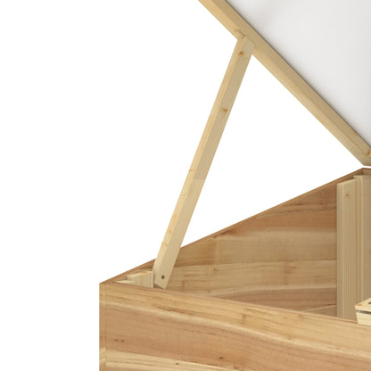 Outsunny Invernadero Madera Con Doble Tapa De Policarbonato Abatible 100x50x36cm_3