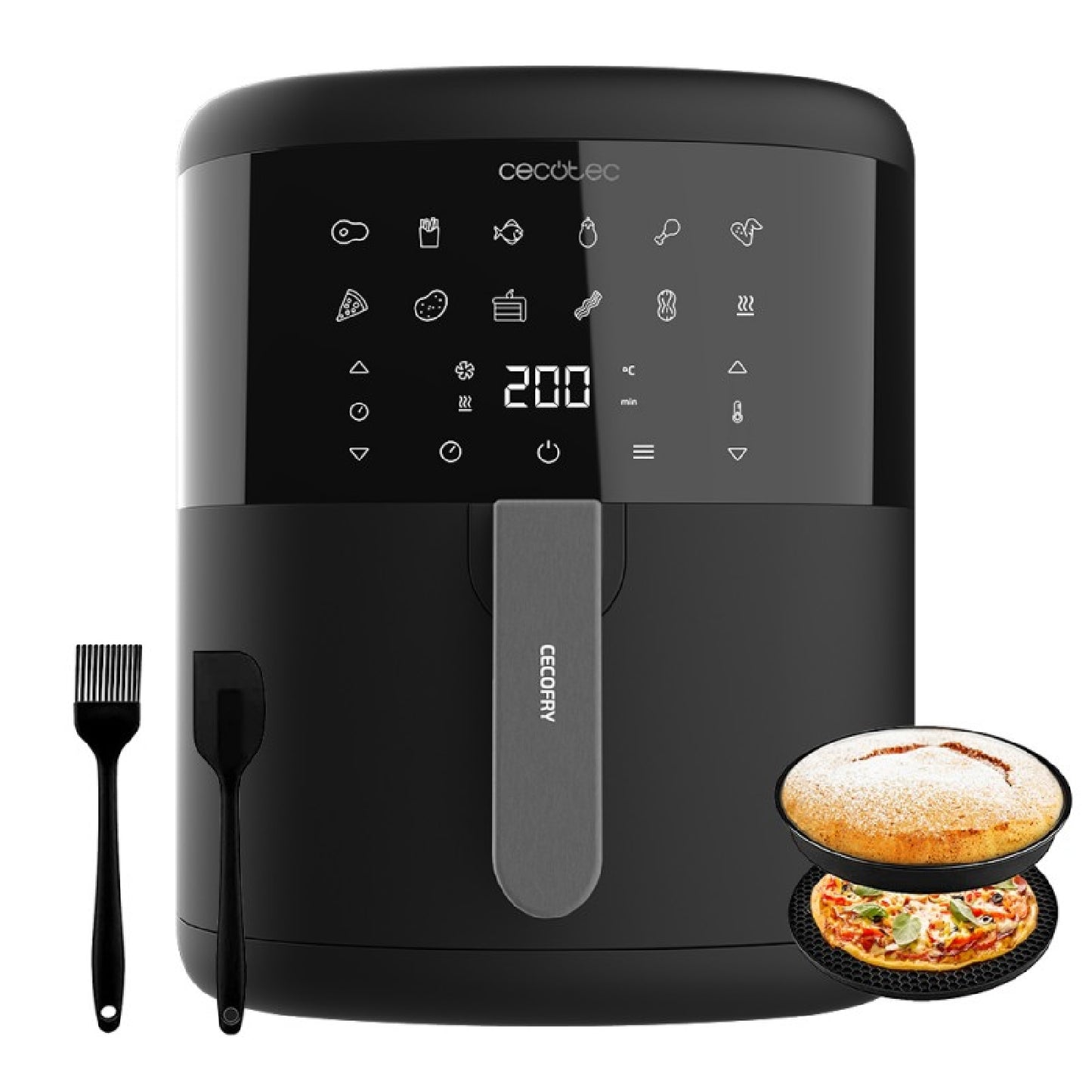 Freidora Sin Aceite 6 L De Aire Caliente Con Accesorios Cecofry Bombastik 6000 Full, 1700 W, Tecnología Perfectcook, Regulación De Temperatura Y Tie_0