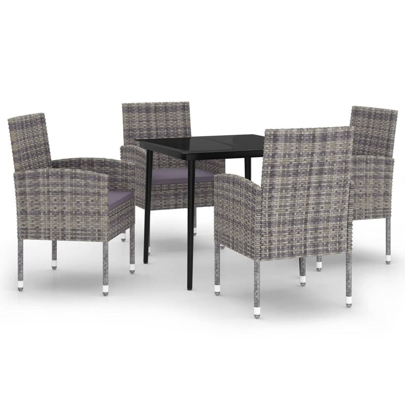 Vidaxl Juego De Comedor De Jardín 5 Piezas Gris Antracita_0
