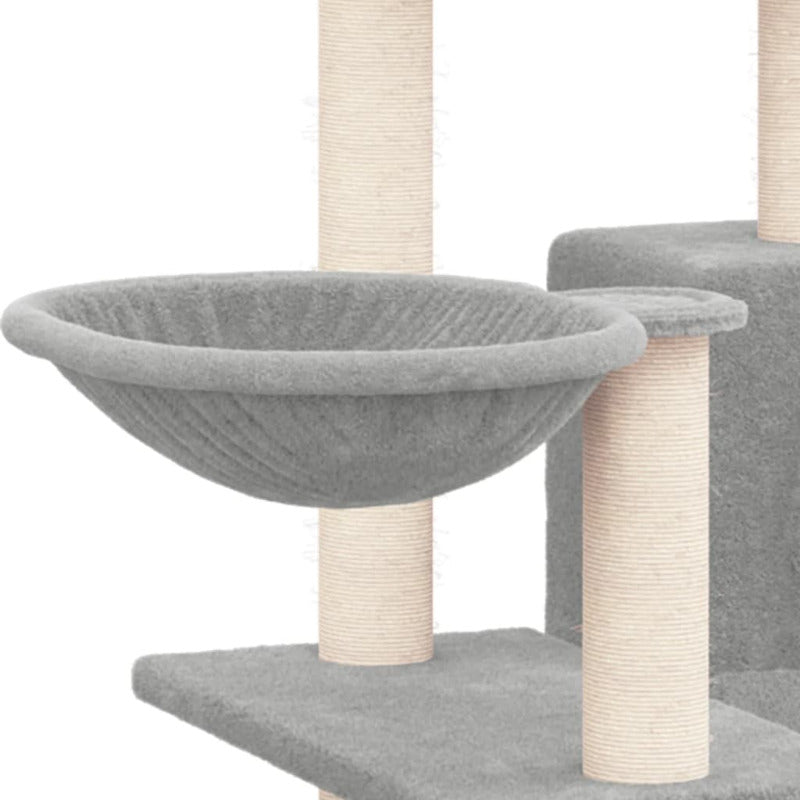 Vidaxl Rascador Para Gatos Con Postes De Sisal Gris Claro 82 Cm_5