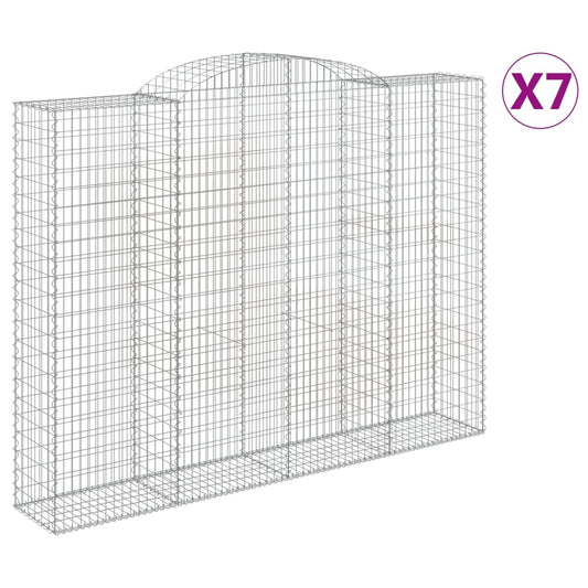 Cestas De Gaviones 7 Uds Forma De Arco Hierro 300x50x220/240 Cm_0