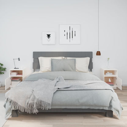 Mesitas De Noche 2 Uds Madera Maciza Pino Blanco 40x34x55 Cm_1