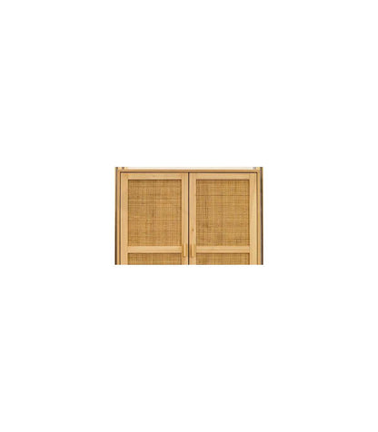 Armario Bajo 2 Puertas Abatibles Decor Acabado Pino/rattan, 110cm(alto) 80cm(ancho) 40cm(f_3