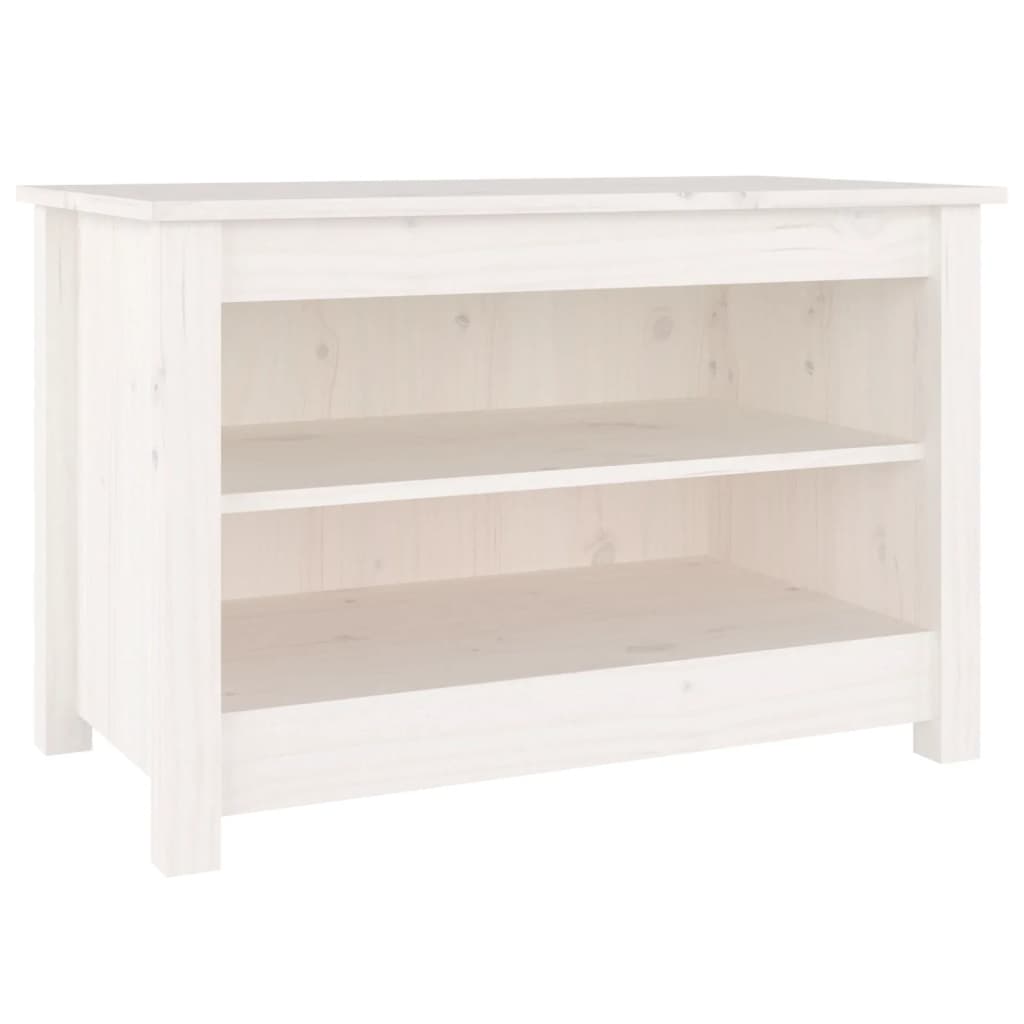 Banco Zapatero Madera De Pino Maciza Blanco 70x38x45,5 Cm / Vetonek_5