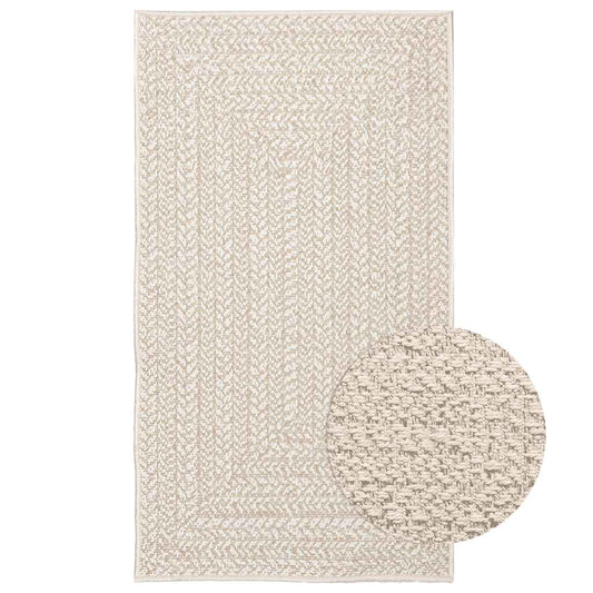 Vidaxl Alfombra Zizur Apariencia Yute Interior Exterior Crema 60x110cm_0