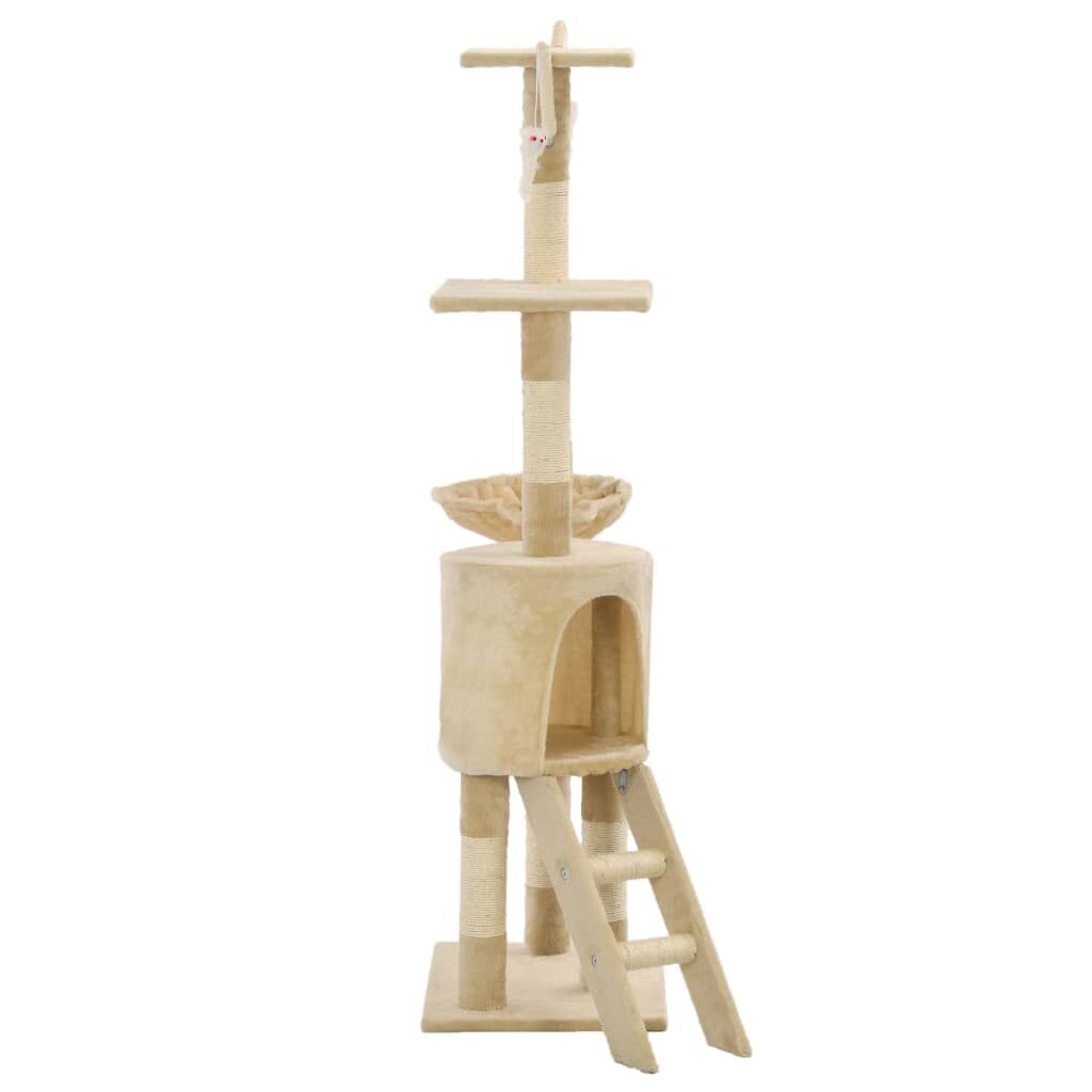 Vidaxl Rascador Para Gatos Con Poste De Sisal 138 Cm Beige_3