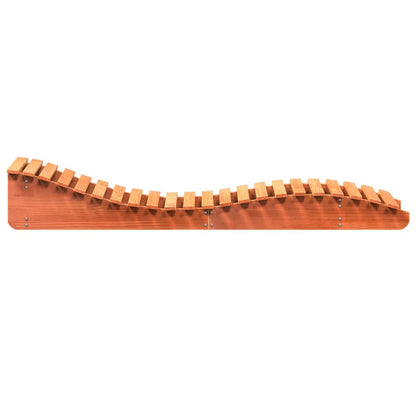 Tumbona De Madera Maciza De Pino Marrón Cera 205x60x31,5 Cm / Vetonek_1
