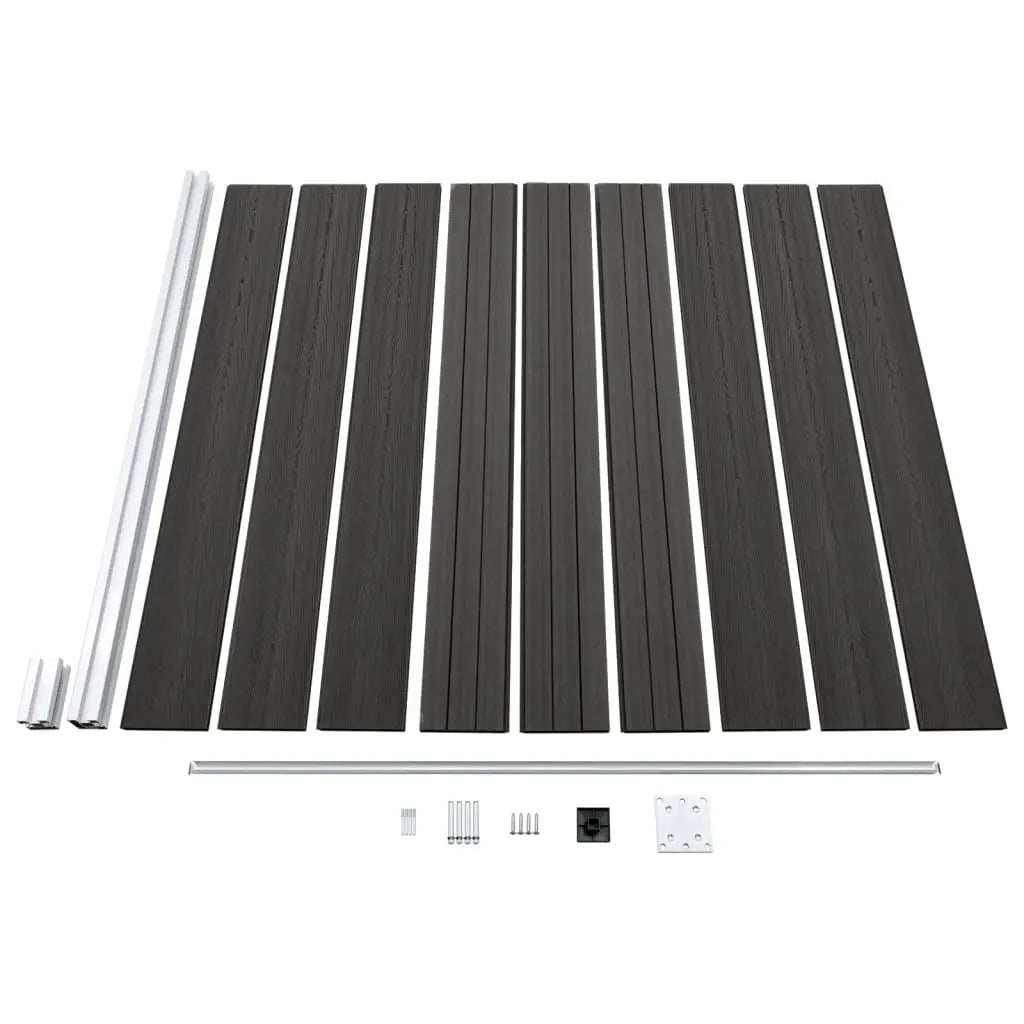 Valla De Jardín De Wpc Gris 175x186 Cm / Vetonek_5
