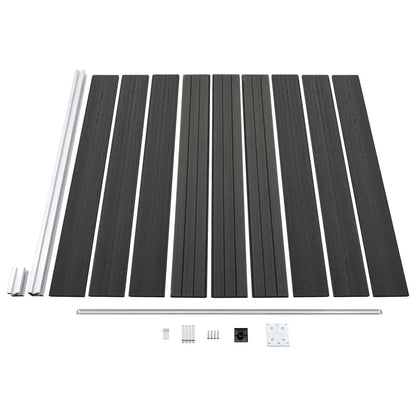 Valla De Jardín De Wpc Gris 175x186 Cm / Vetonek_5