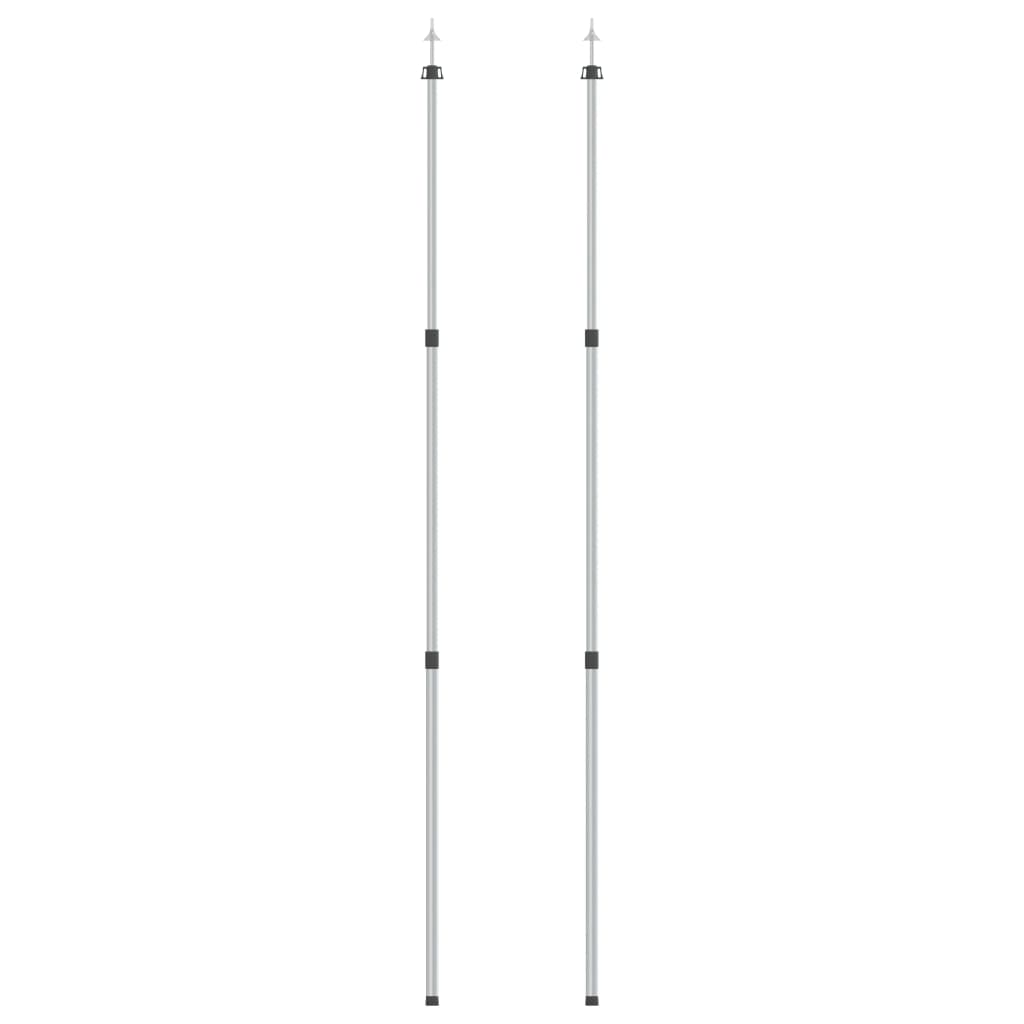 Postes Telescópicos De Toldo 2 Uds Acero Galvanizado 102-260 Cm_0