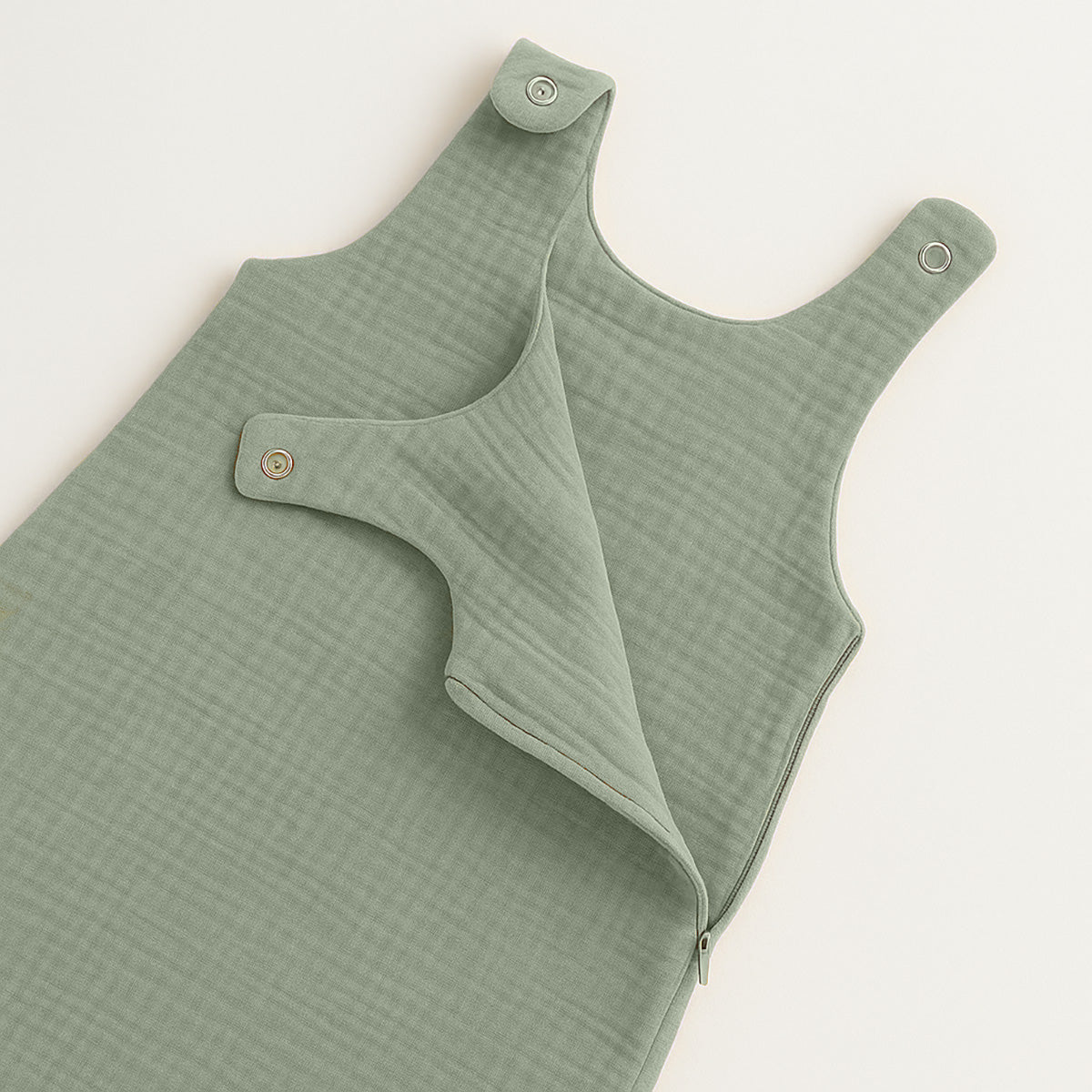 Saco De Dormir De Verano De Algodón Orgánico Verde_2