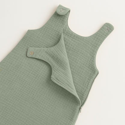 Saco De Dormir De Verano De Algodón Orgánico Verde_2
