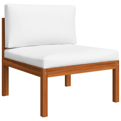 Vidaxl Conjunto De Jardín De 3 Piezas Con Cojines De Madera De Acacia Y Cuerda_3