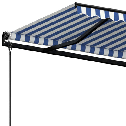 Toldo Automático Retráctil Azul Y Blanco 450x350 Cm_4