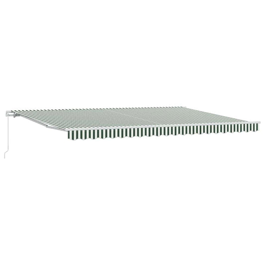 Toldo Retráctil Verde Y Blanco 500 X 350 Cm_0
