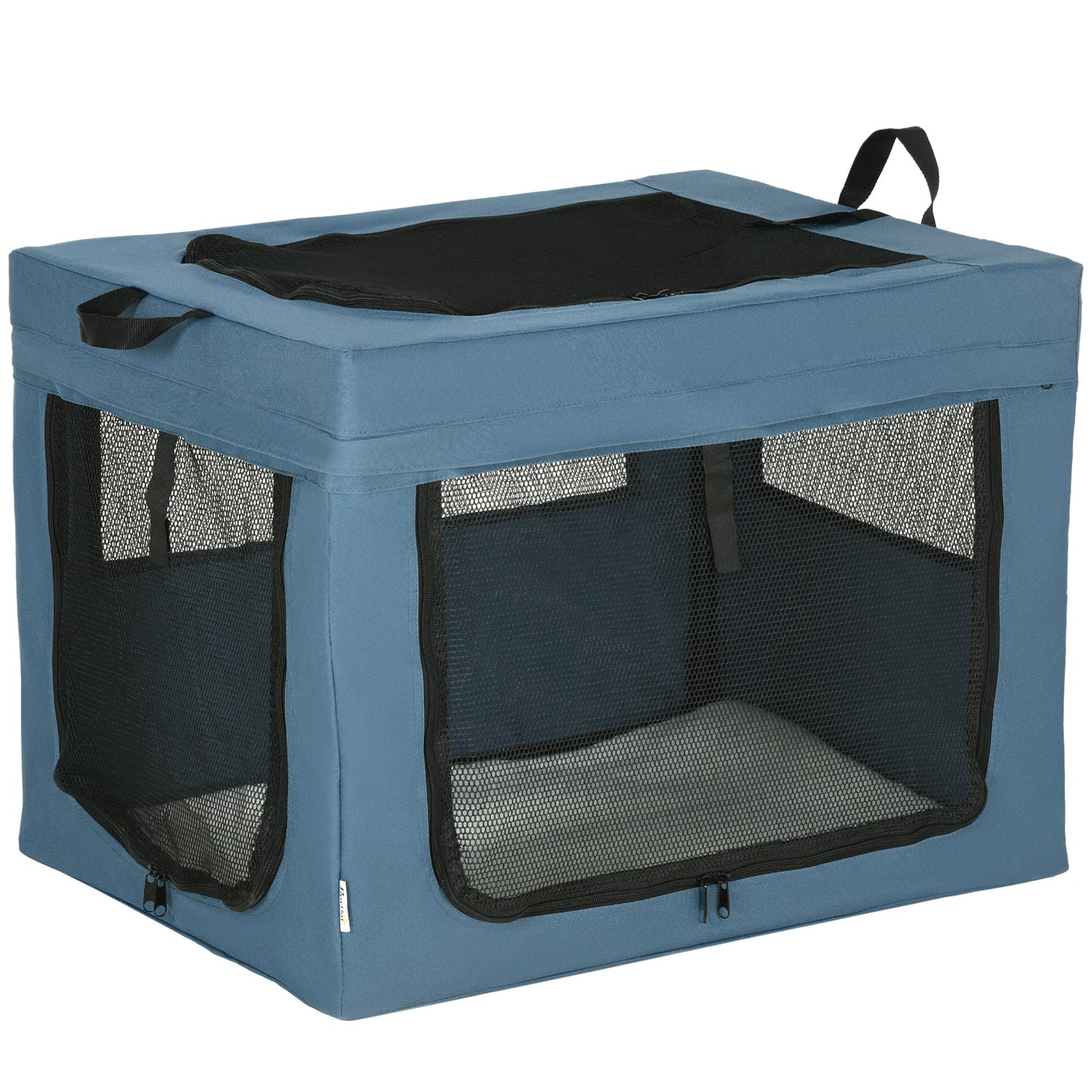 Pawhut Transportín Mochila Para Perros Gatos Con Cojín 69x51x51cm Azul_0
