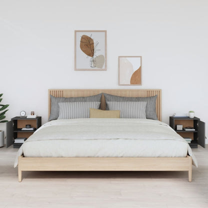 Mesitas De Noche 2 Uds Madera Maciza Pino Gris 40x34x45 Cm_1