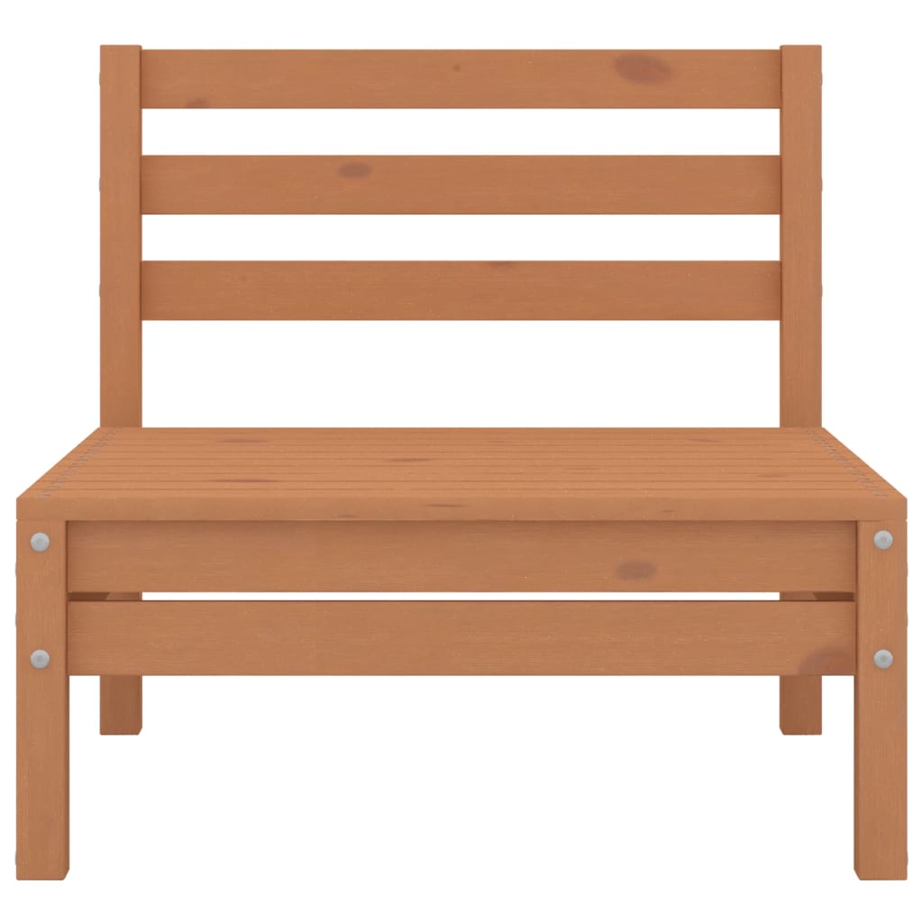 Juego Muebles De Jardín 6 Pzas Madera Maciza Pino Marrón Miel / Vetonek_4