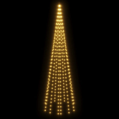 Vidaxl Árbol De Navidad En Asta De Bandera 310 Led Blanco Cálido 300cm_3