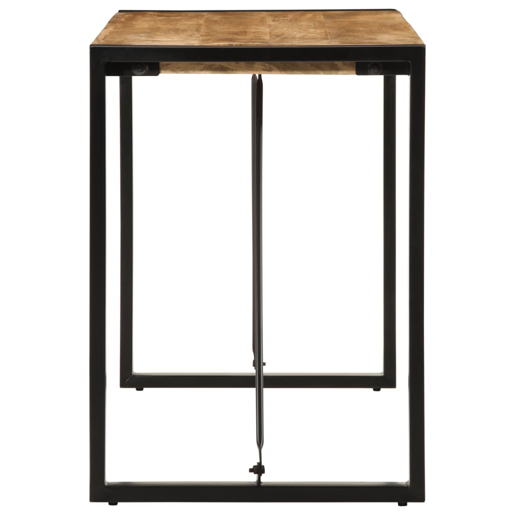 Mesa De Comedor Madera Maciza De Mango Rugoso 120x55x76 Cm_1