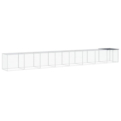 Vidaxl Gallinero Con Techo Acero Galvanizado Antracita 803x98x90 Cm_0