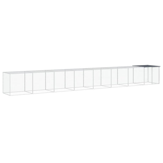 Vidaxl Gallinero Con Techo Acero Galvanizado Antracita 803x98x90 Cm_0