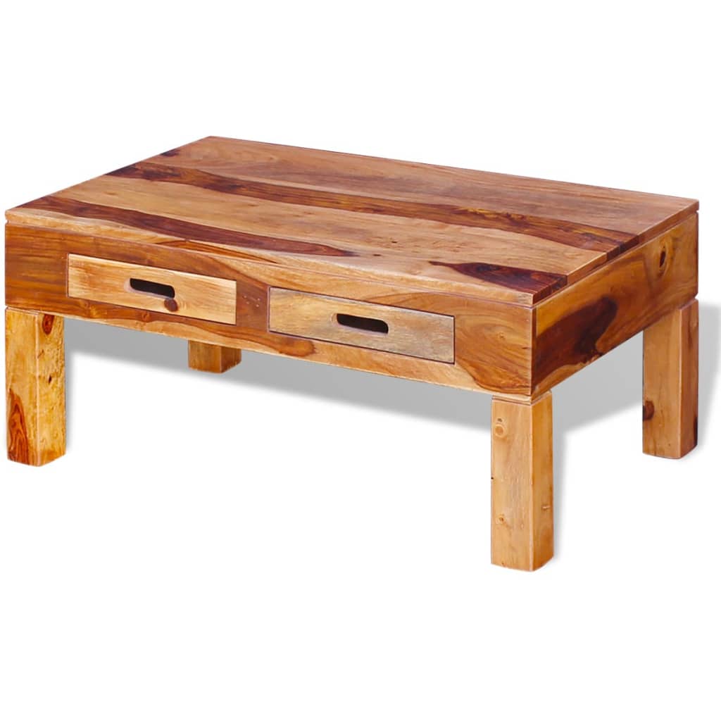 Mesa De Centro De Madera Maciza De Sheesham_0