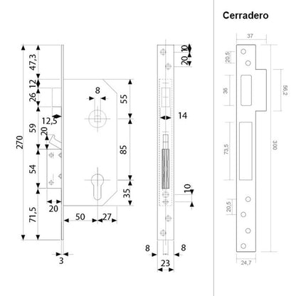 Cerradura Tesa Seguridad R200n/t6/6t_1