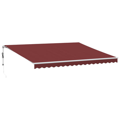 Toldo Retráctil Automático Con Luces Led Burdeos 450x350 Cm_0