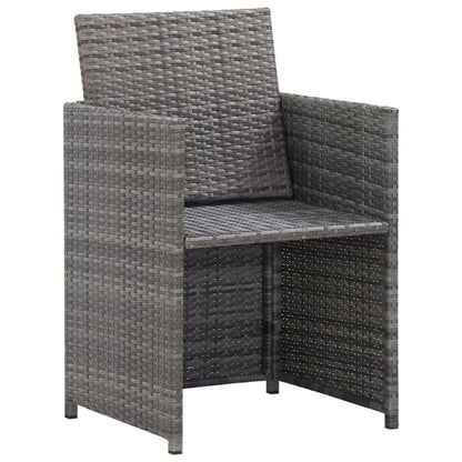 Vidaxl Set Comedor De Jardín 13 Piezas Y Cojines Ratán Sintético Gris_5