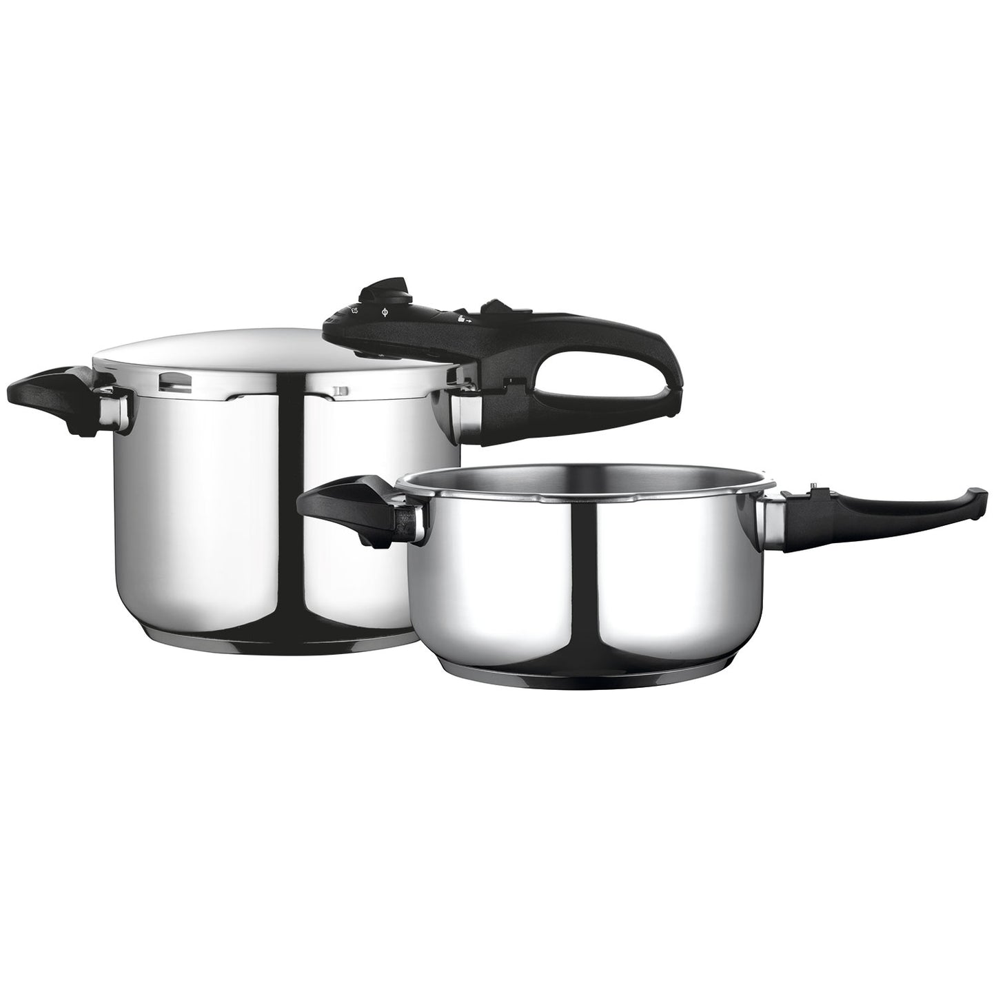 Olla A Presión 6 + 4 Litros, Inducción, Express Super Rápida, Acero Inox. 18/10, Todas Cocinas Fagor Duo 6/4 Plata, 81opfgduo46_0