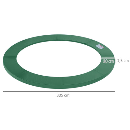 Homcom Cubierta De Protección Acolchada Borde De Seguridad Para Trampolines Cama Elástica Con Diámetro Ø305 Cm Verde_2