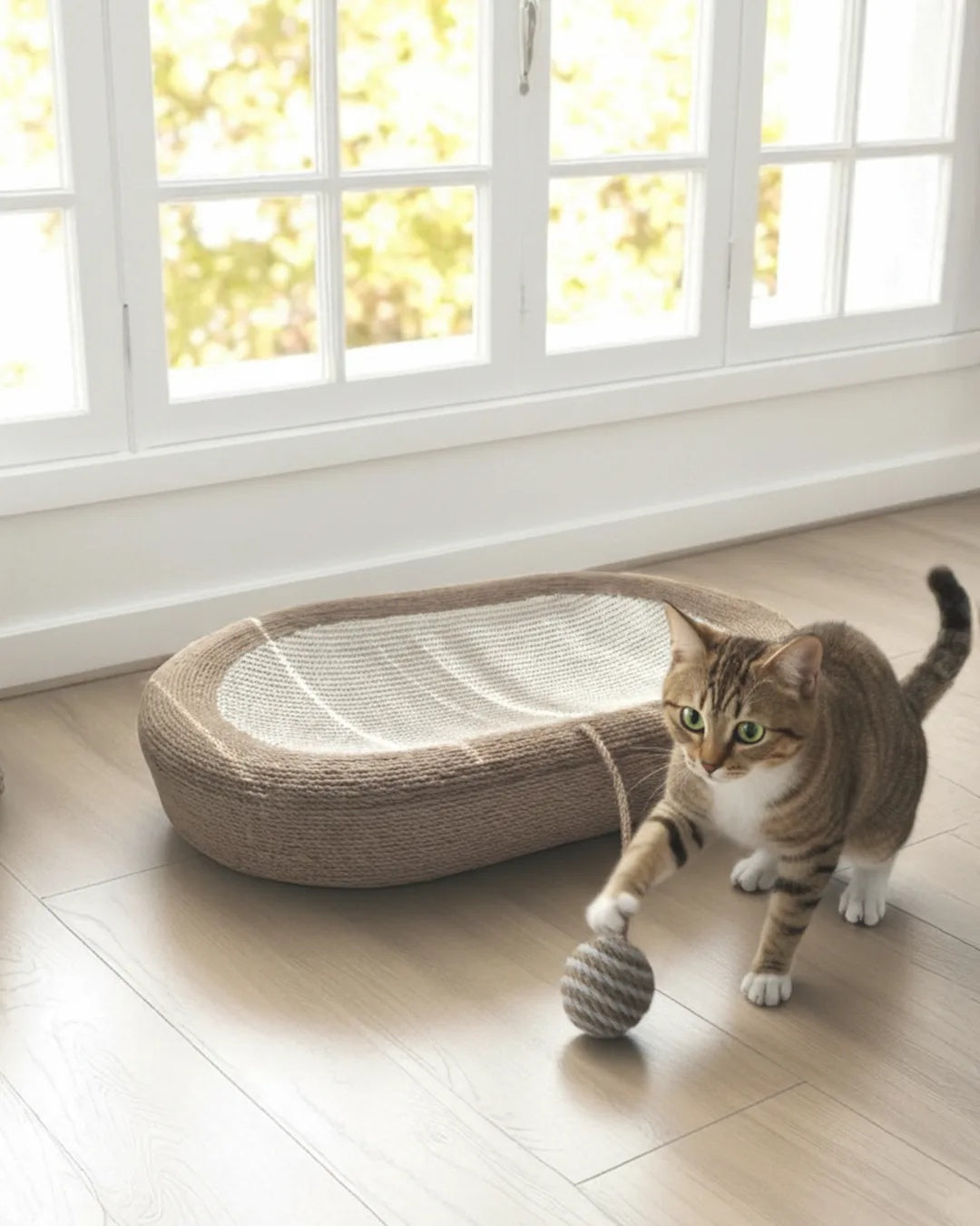 Rascador Para Gatos Isla Tipo Cuenco 2 En 1 De Sisal Althea Living 12x64x44cm_2