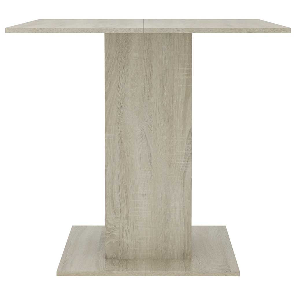 Mesa De Comedor De Madera Contrachapada Color Roble 80x80x75 Cm_2
