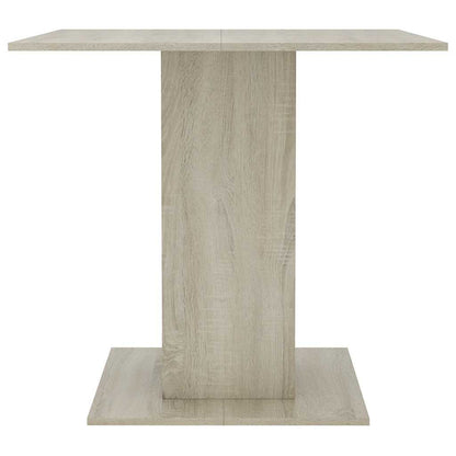 Mesa De Comedor De Madera Contrachapada Color Roble 80x80x75 Cm_2