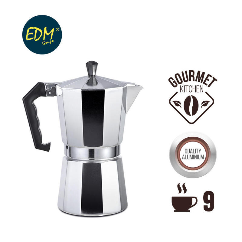 Cafetera De Aluminio 9 Tazas Edm_0