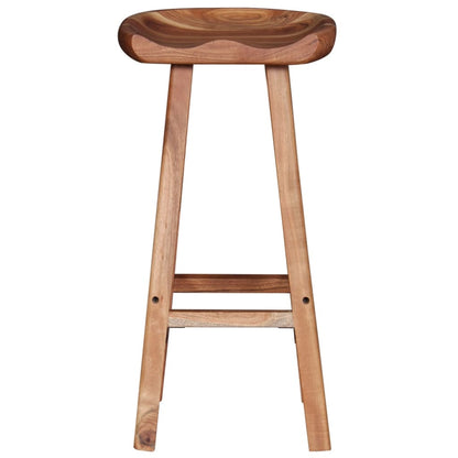 Taburetes De Barra De Cocina 2 Unidades Madera Maciza De Acacia_4