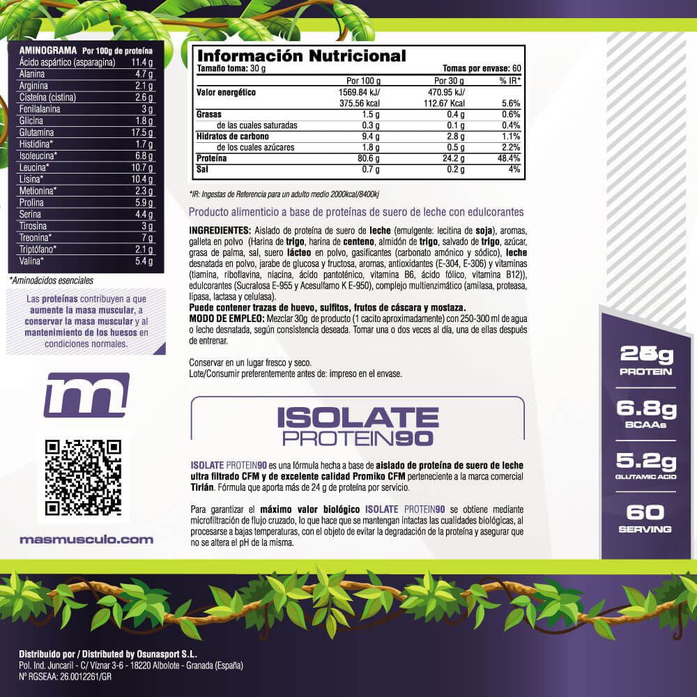 Isolate 90 Cfm - 1,8 Kg - Jurassic White Choc - Aumenta La Masa Muscular - Masmusculo_5