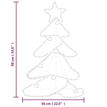 Vidaxl Figura De Árbol De Navidad Con 144 Led 88x56 Cm_5
