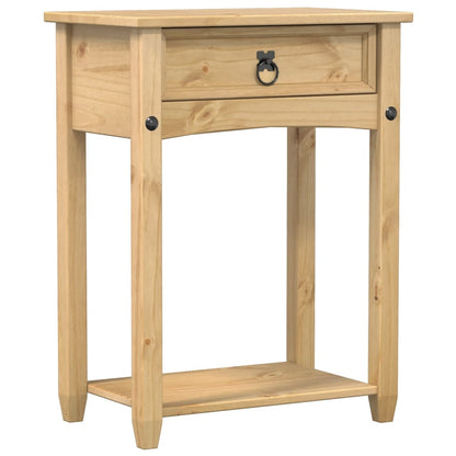 Mesa Consola Corona Madera Maciza De Pino 55x35x73 Cm_0