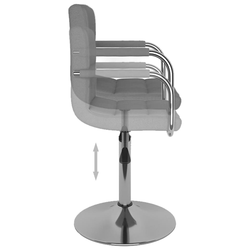 Taburete De Cocina De Tela Gris Claro_4