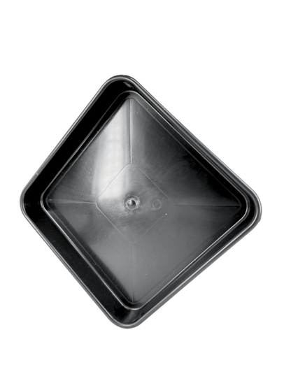 Pack 25 Bandejas Negras Para Macetas 20x20 Cm | Sin Agujeros, Plástico Grueso – Jardinería, Drenaje Y Organización