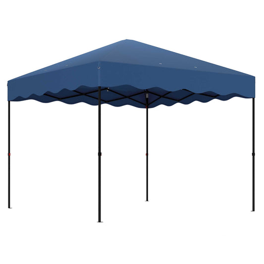 Outsunny Carpa Plegable Pop-up Gazebo 3x3 M Con Protección Uv 50+ Azul Oscuro_0