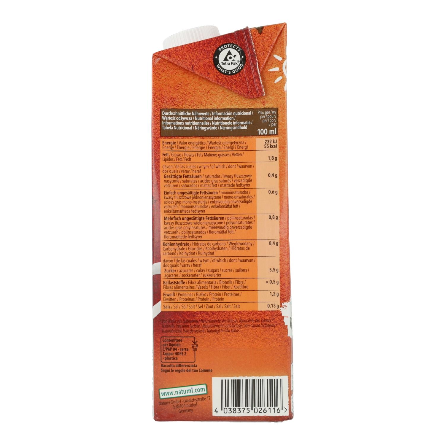 Pack 8x Bebida Avena Barista BIO Natumi 1 L