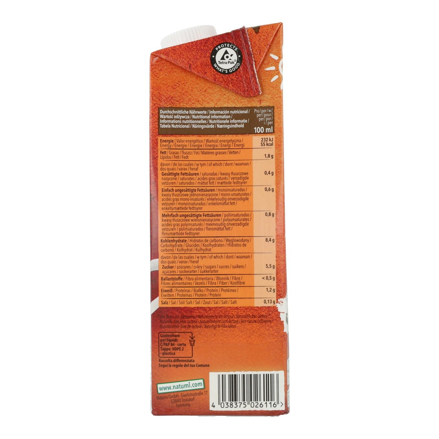 Pack 16x Bebida Avena Barista BIO Natumi 1 L